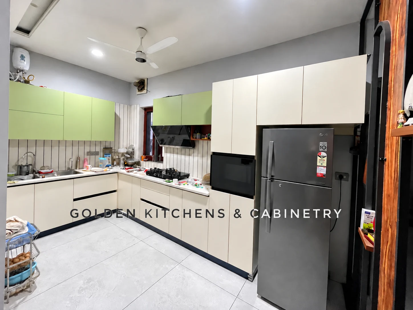 Sage and cream kitchen